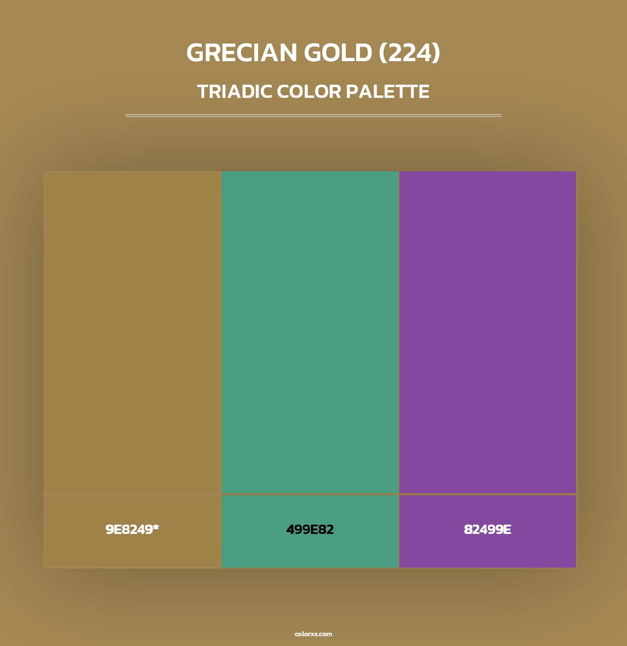 Grecian Gold (224) - Triadic Color Palette