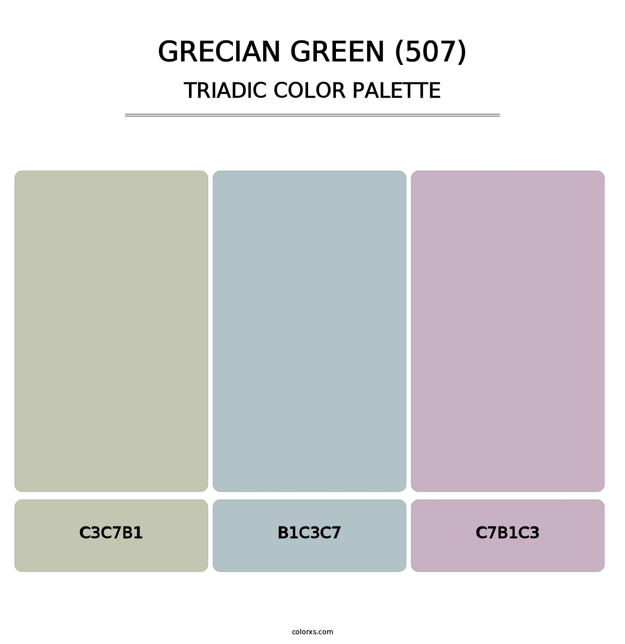 Grecian Green (507) - Triadic Color Palette