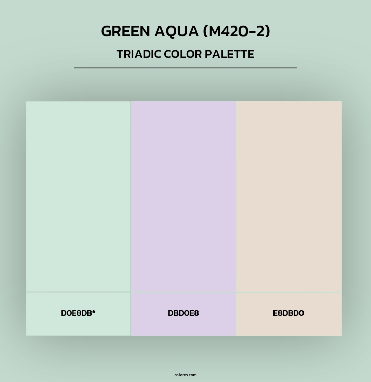 Green Aqua (M420-2) - Triadic Color Palette