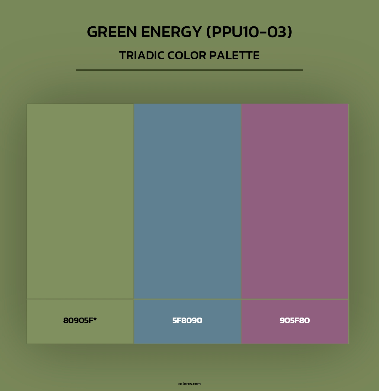 Green Energy (PPU10-03) - Triadic Color Palette