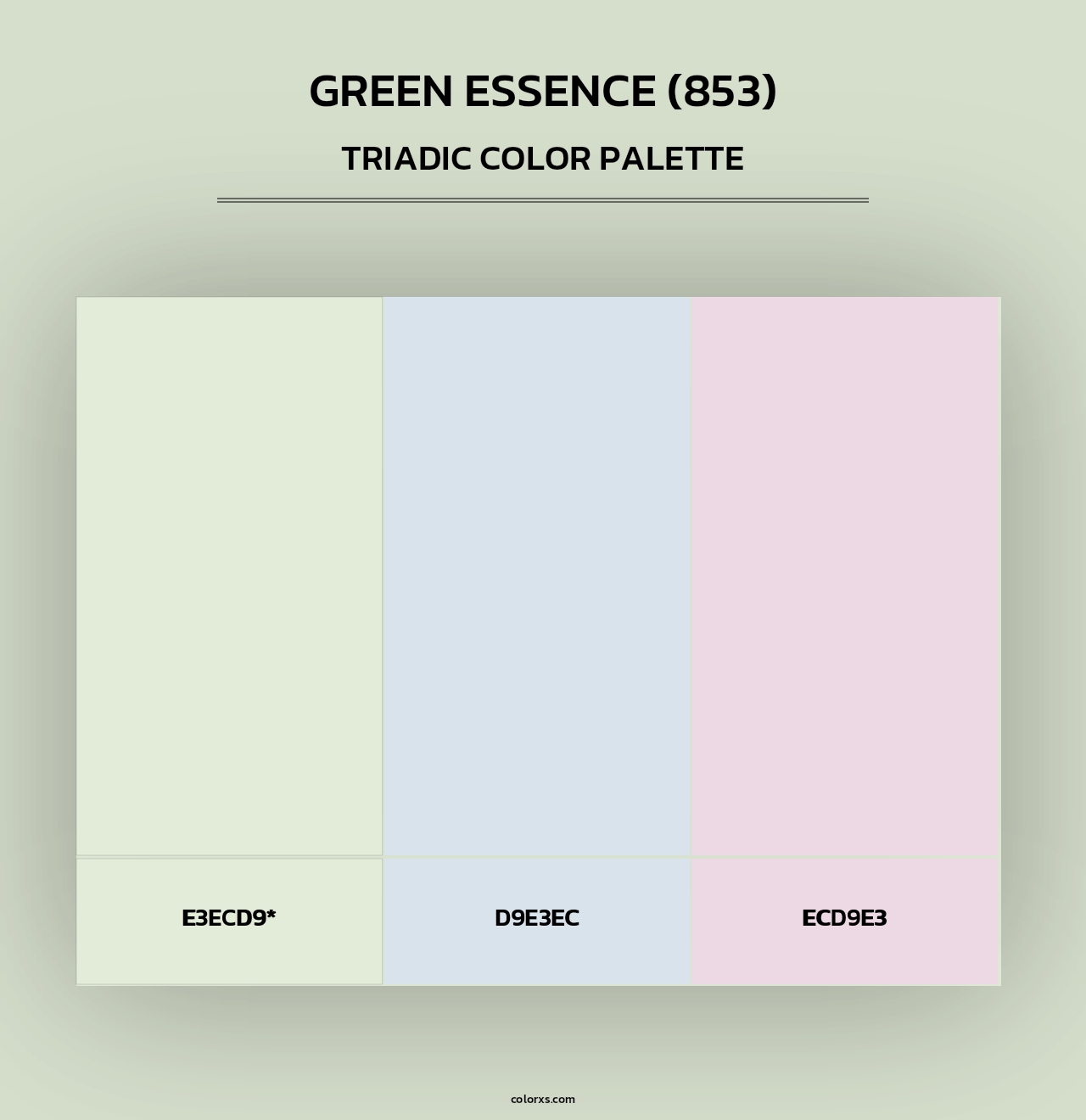 Green Essence (853) - Triadic Color Palette