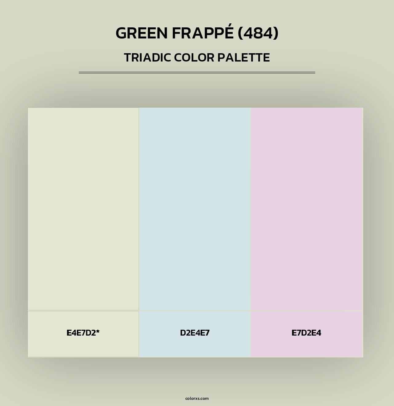 Green Frappé (484) - Triadic Color Palette