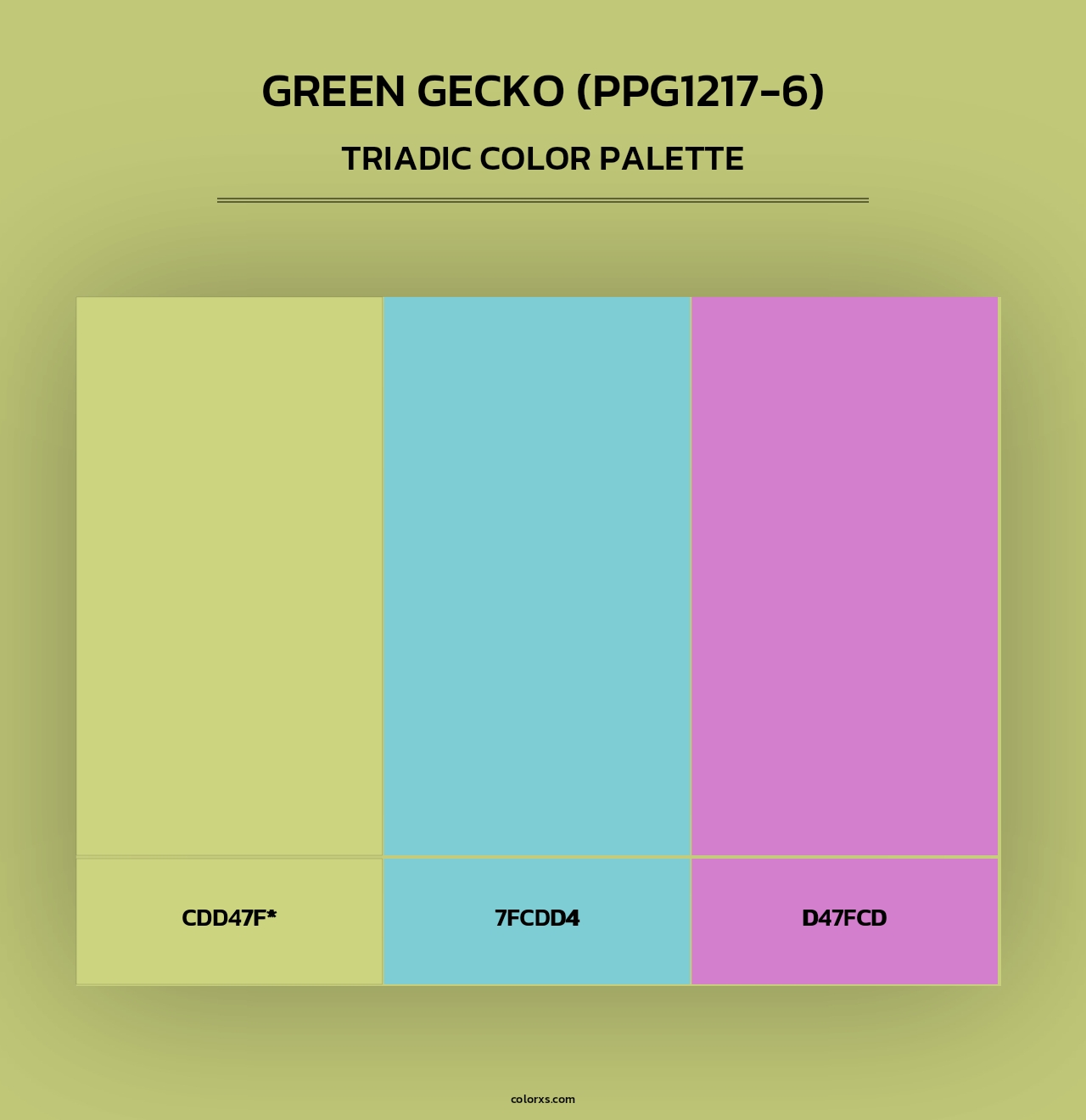 Green Gecko (PPG1217-6) - Triadic Color Palette