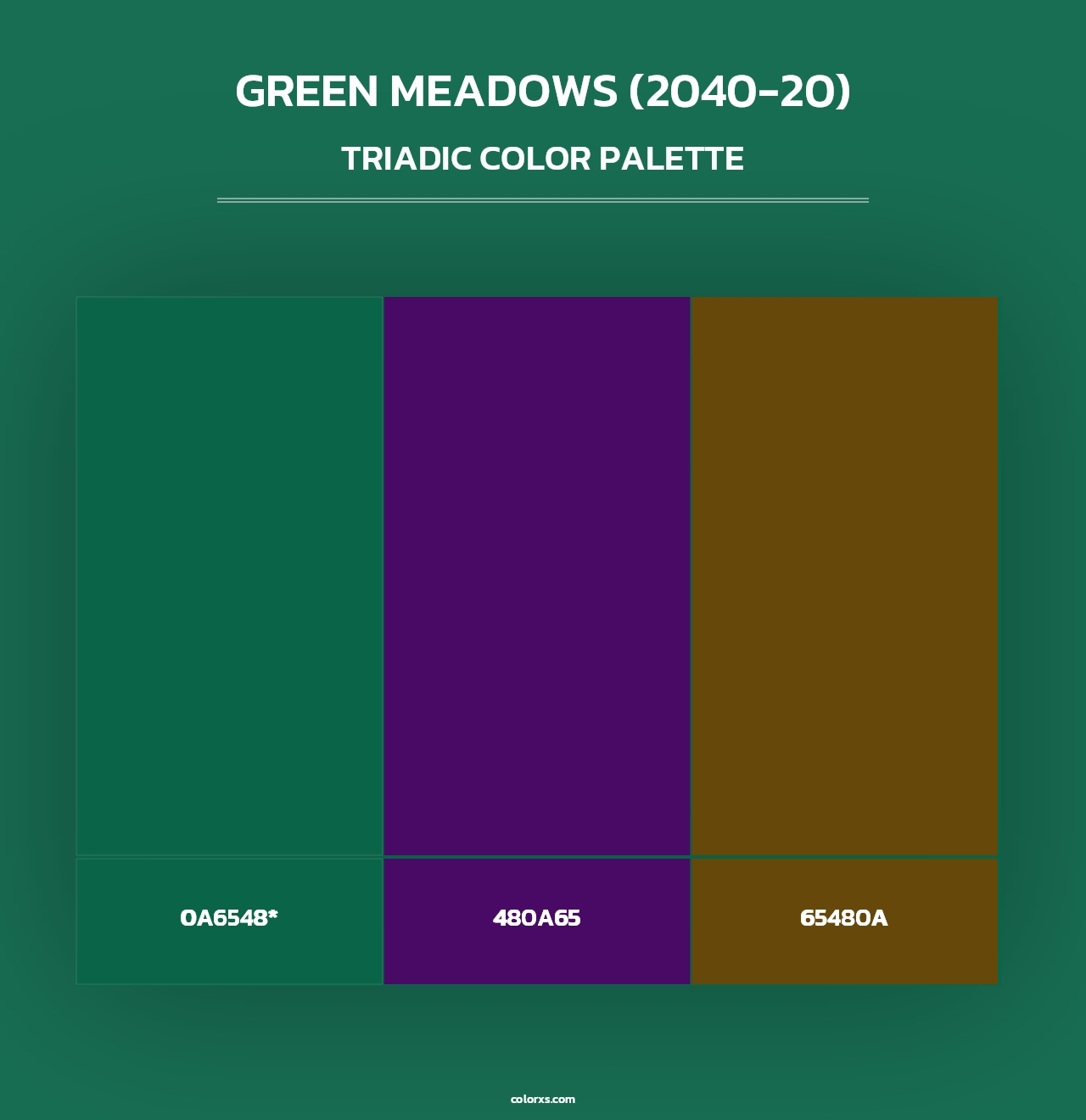Green Meadows (2040-20) - Triadic Color Palette