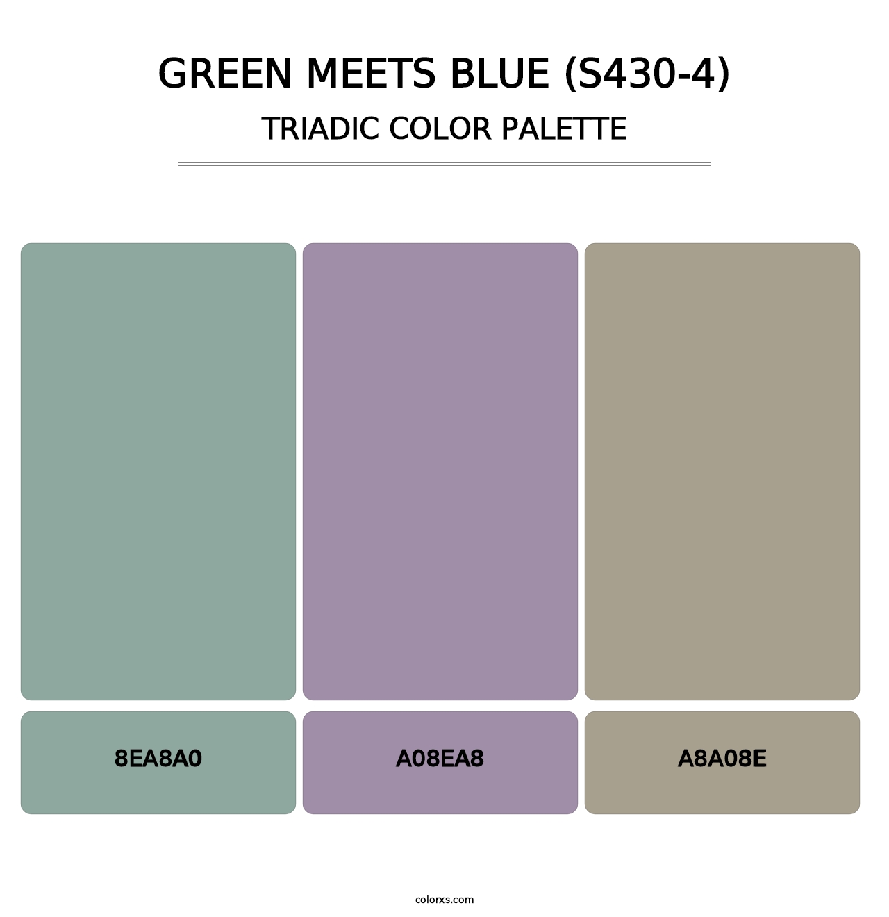 Green Meets Blue (S430-4) - Triadic Color Palette