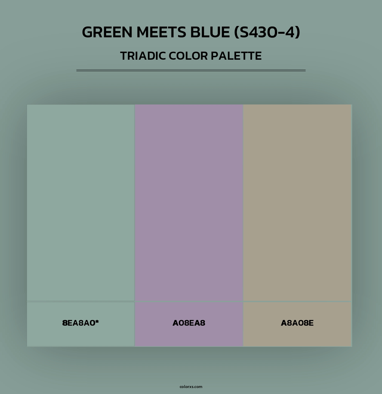 Green Meets Blue (S430-4) - Triadic Color Palette