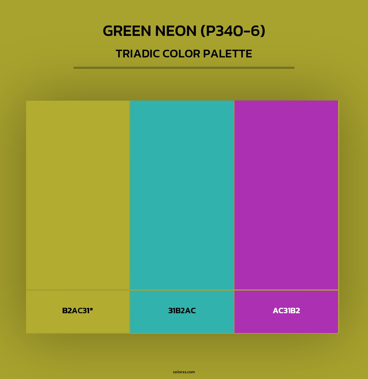 Green Neon (P340-6) - Triadic Color Palette