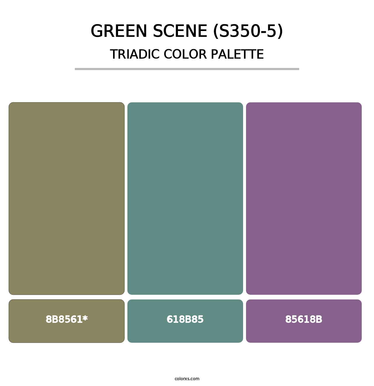 Green Scene (S350-5) - Triadic Color Palette