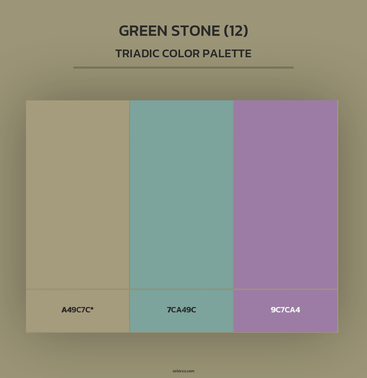 Green Stone (12) - Triadic Color Palette