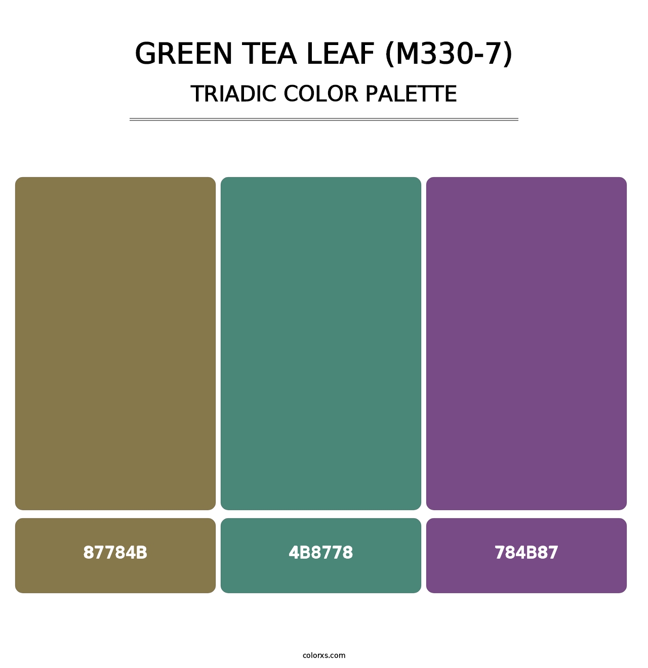 Green Tea Leaf (M330-7) - Triadic Color Palette