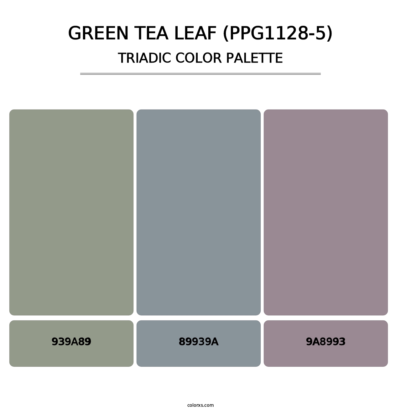 Green Tea Leaf (PPG1128-5) - Triadic Color Palette