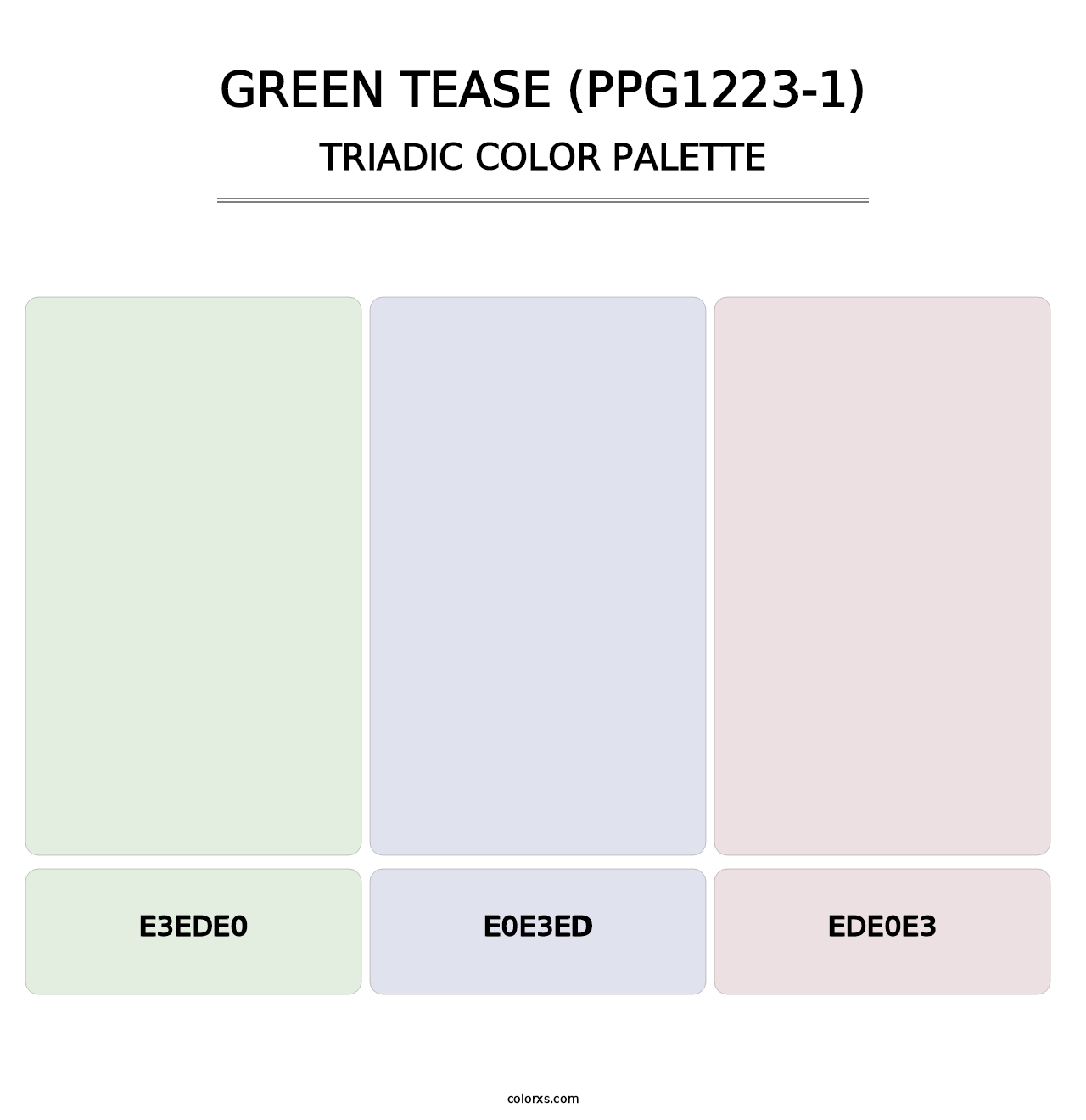 Green Tease (PPG1223-1) - Triadic Color Palette
