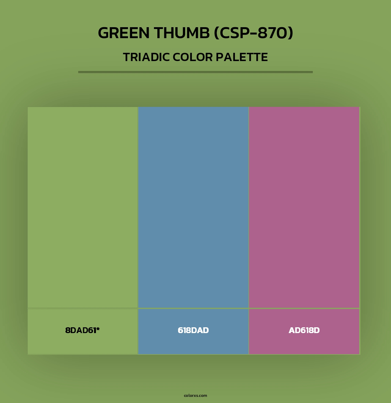 Green Thumb (CSP-870) - Triadic Color Palette