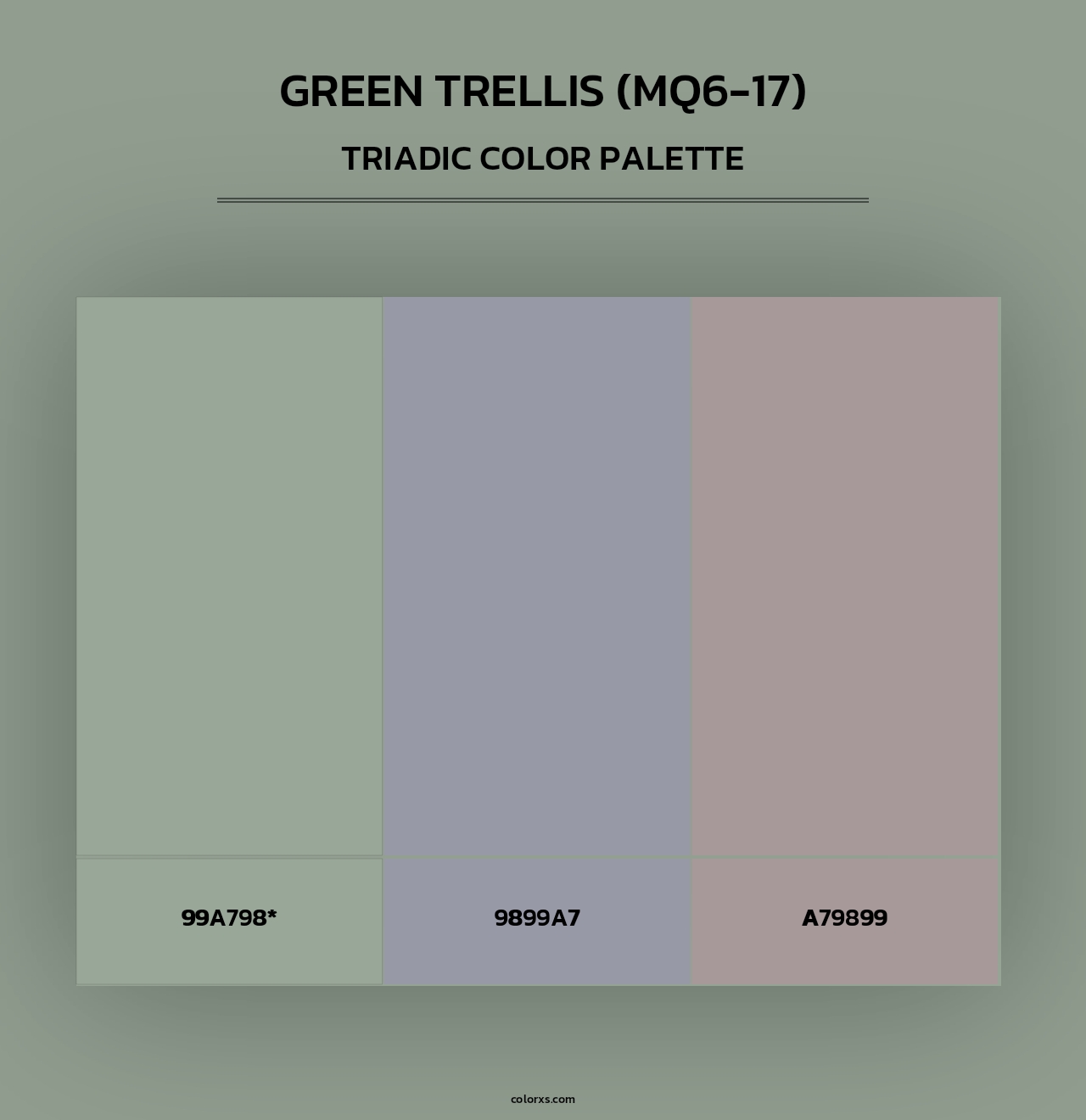Green Trellis (MQ6-17) - Triadic Color Palette