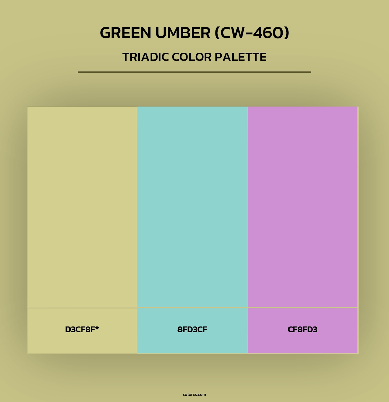 Green Umber (CW-460) - Triadic Color Palette