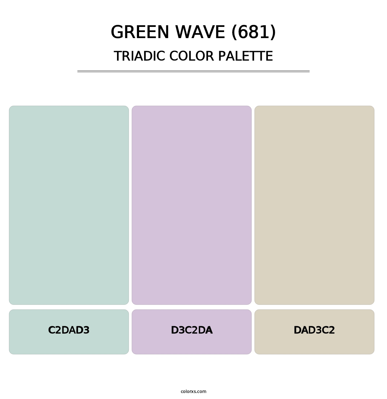 Green Wave (681) - Triadic Color Palette