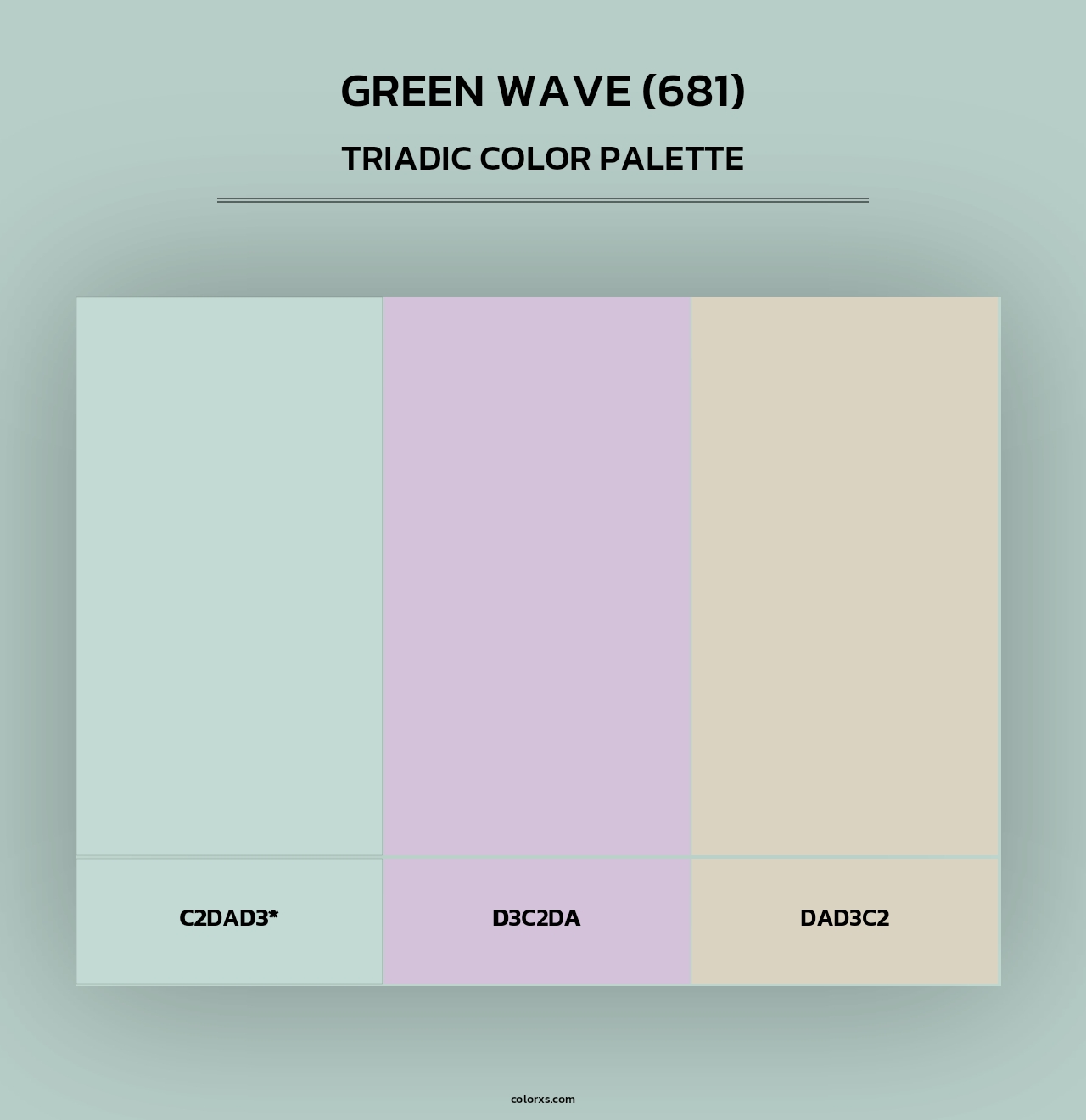 Green Wave (681) - Triadic Color Palette