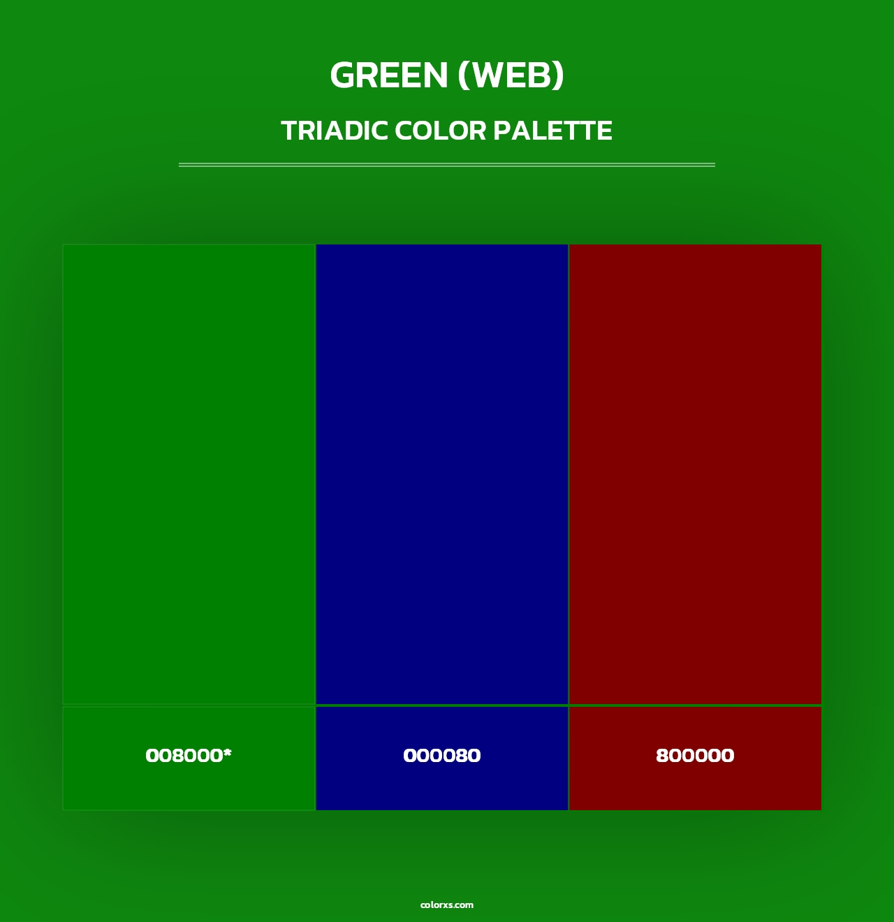 Green (Web) - Triadic Color Palette