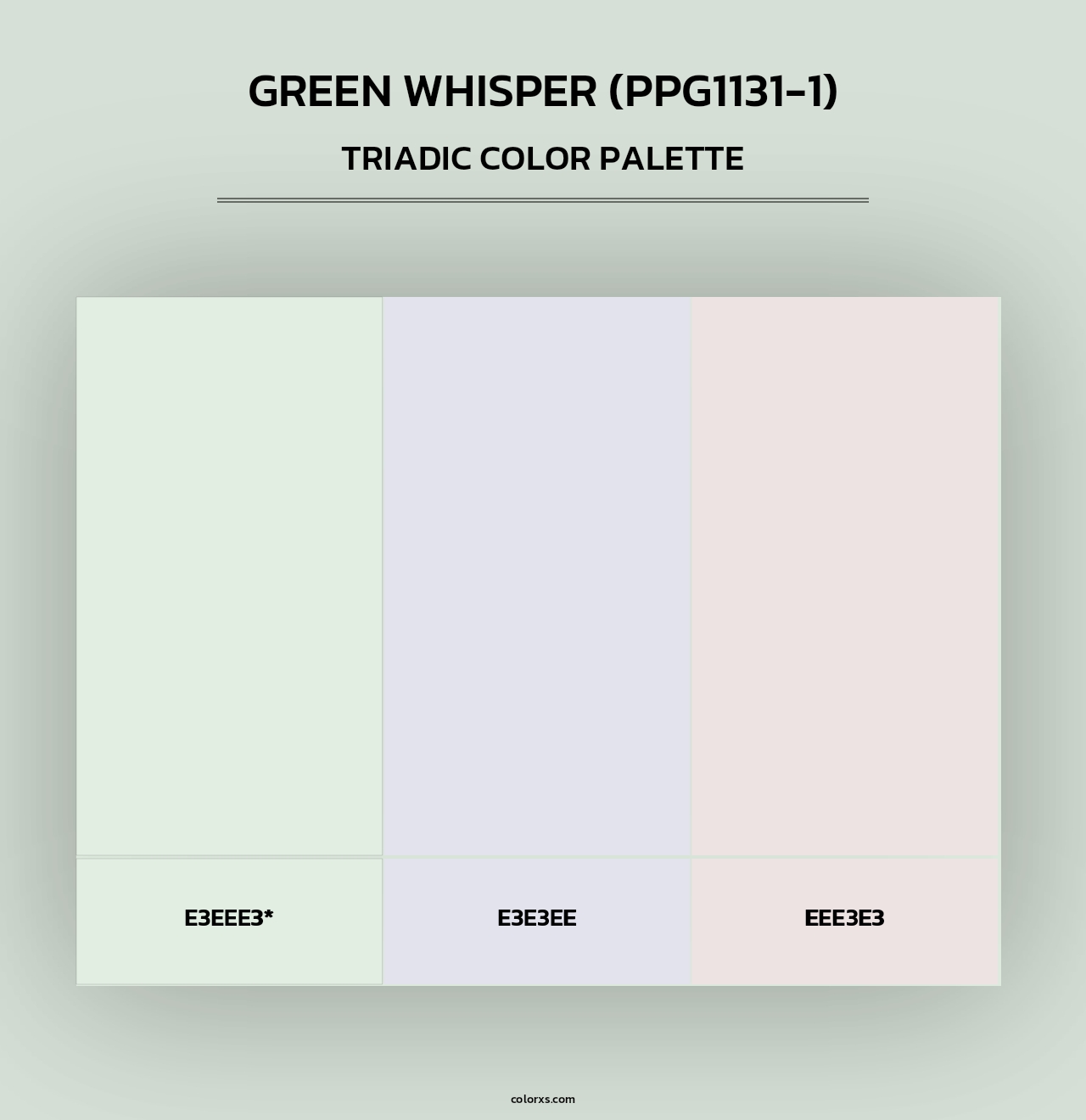 Green Whisper (PPG1131-1) - Triadic Color Palette