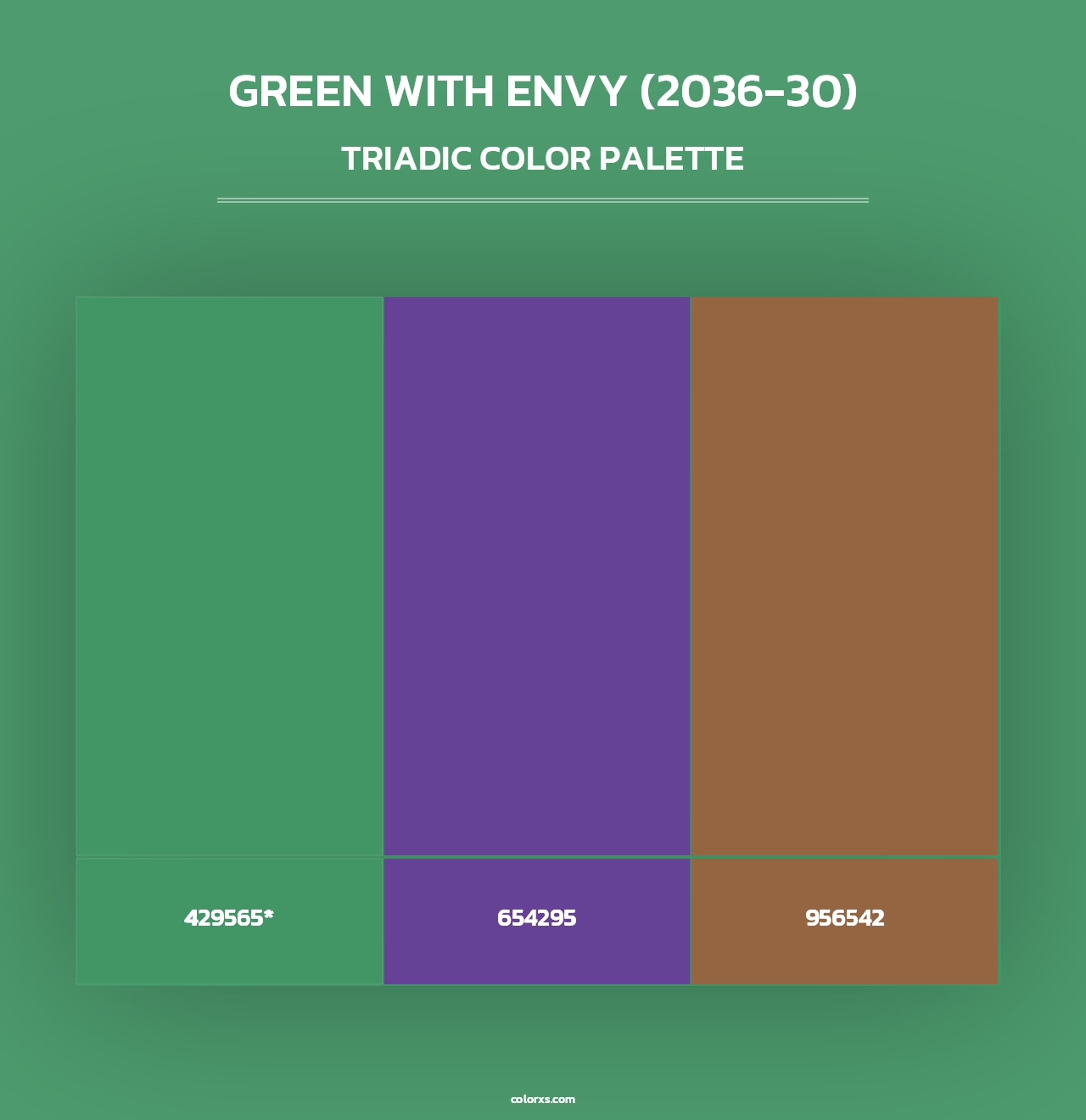 Green with Envy (2036-30) - Triadic Color Palette