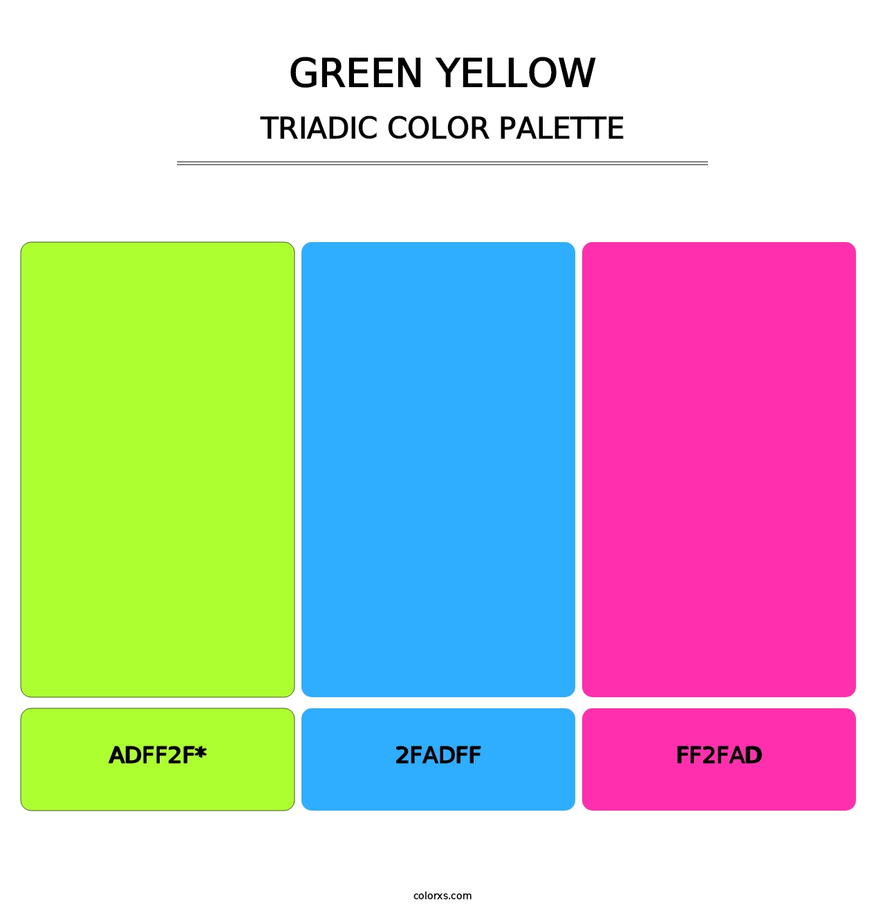 Green Yellow - Triadic Color Palette