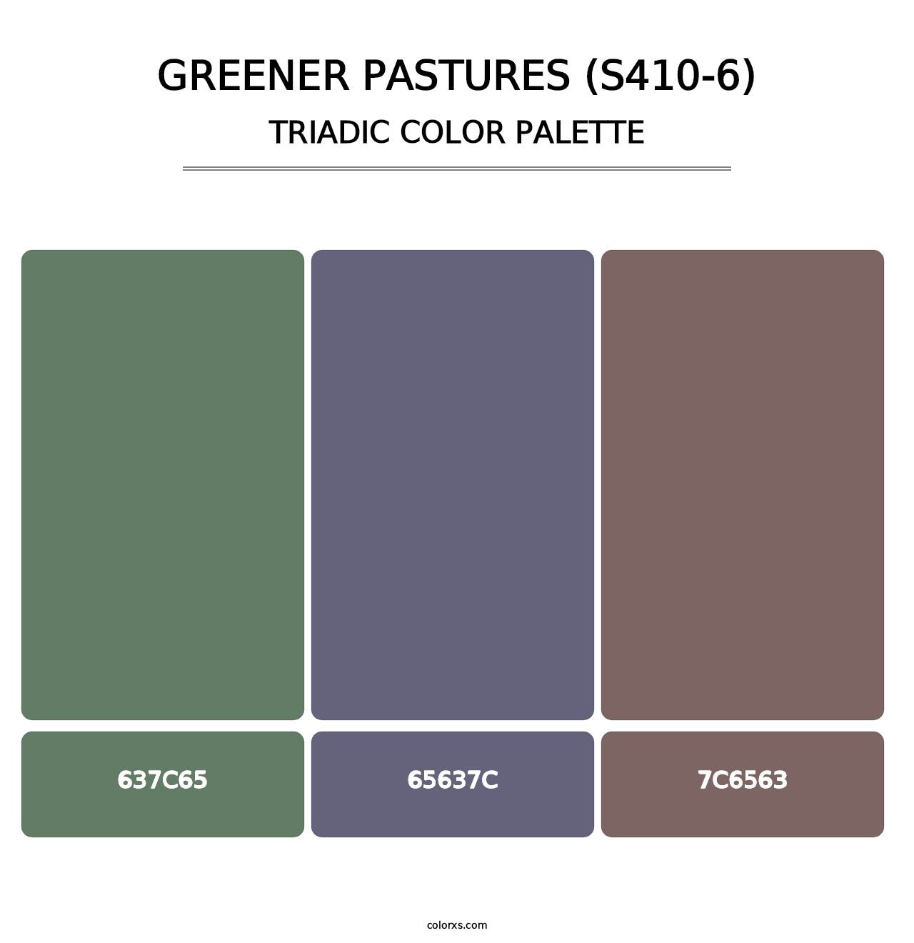 Greener Pastures (S410-6) - Triadic Color Palette