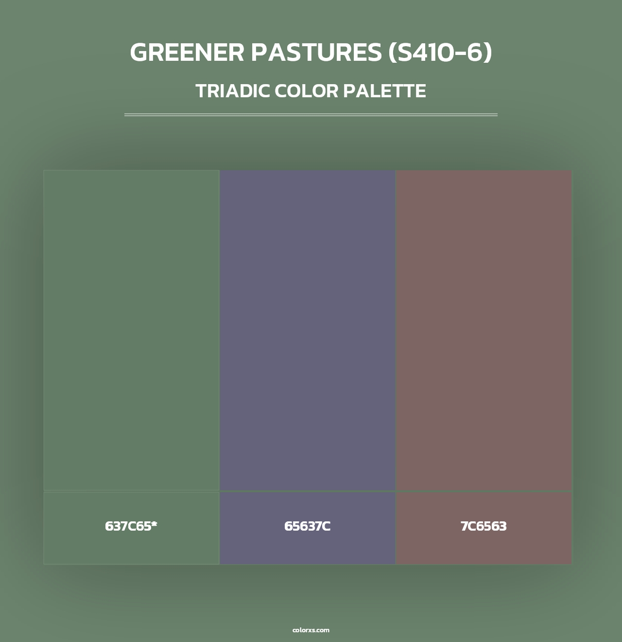 Greener Pastures (S410-6) - Triadic Color Palette