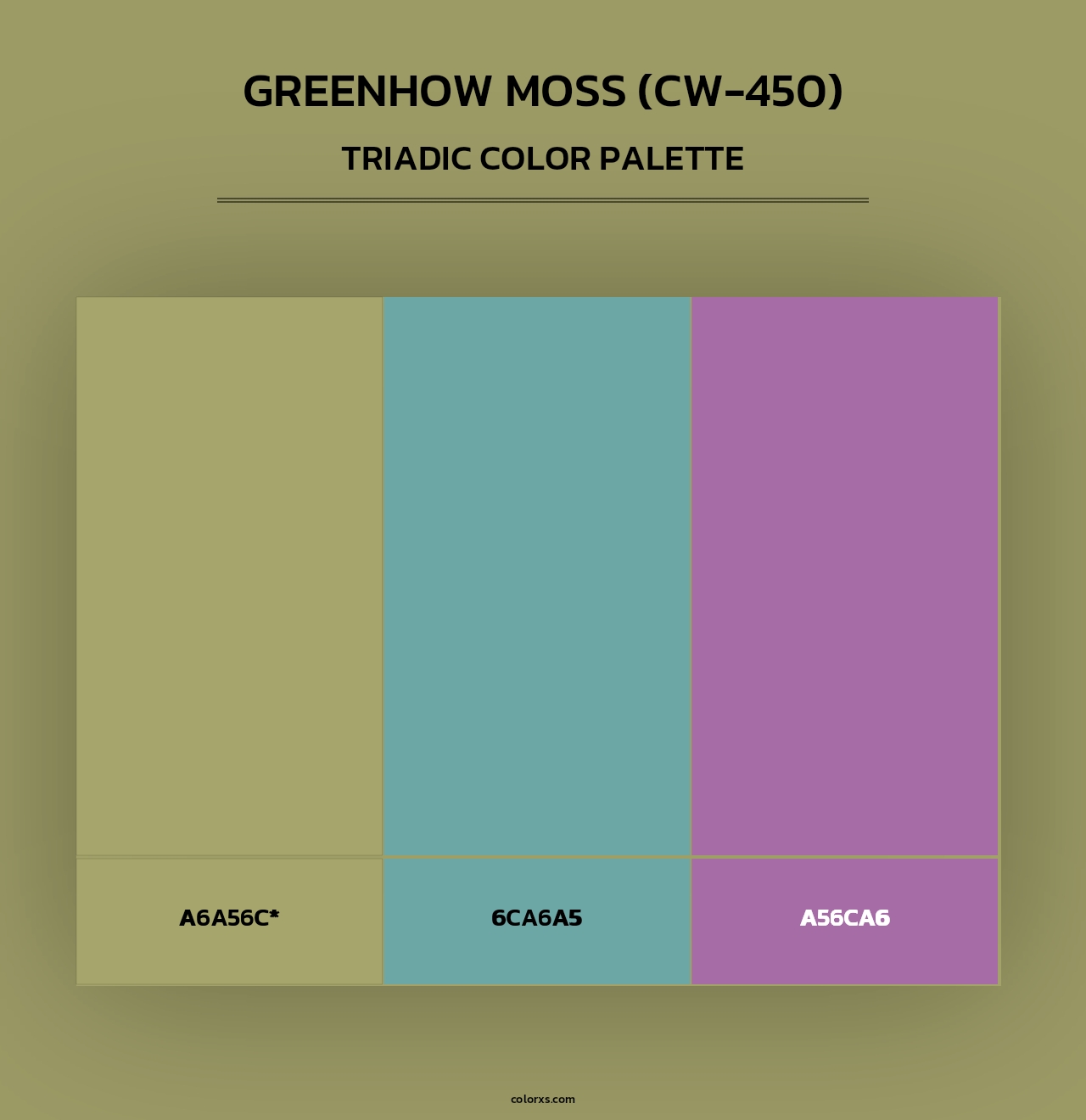 Greenhow Moss (CW-450) - Triadic Color Palette