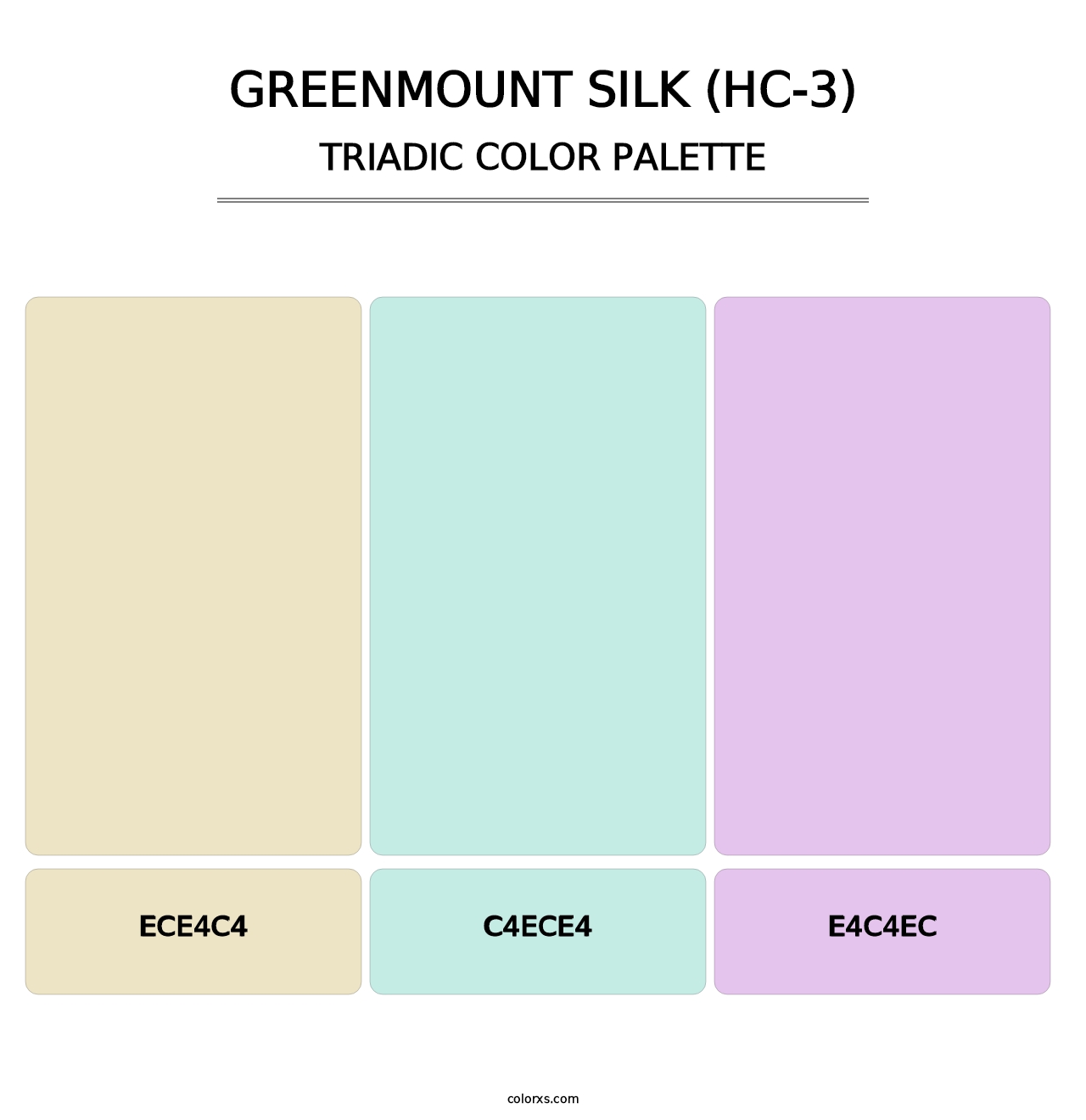 Greenmount Silk (HC-3) - Triadic Color Palette