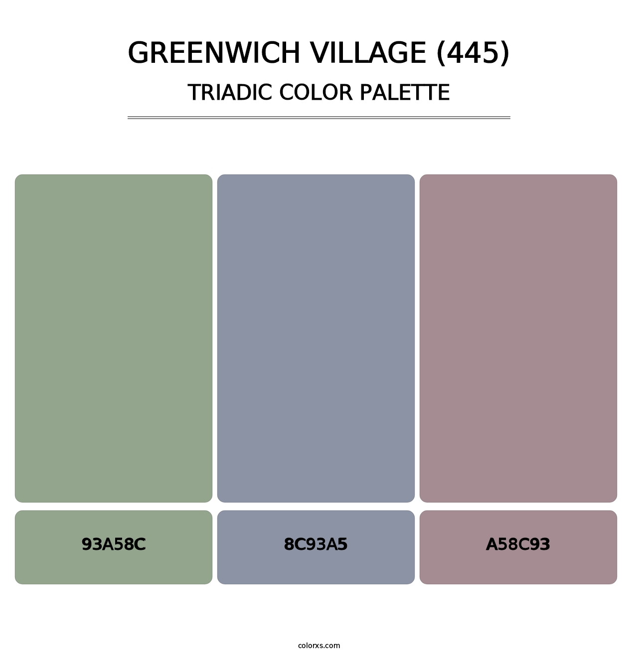 Greenwich Village (445) - Triadic Color Palette