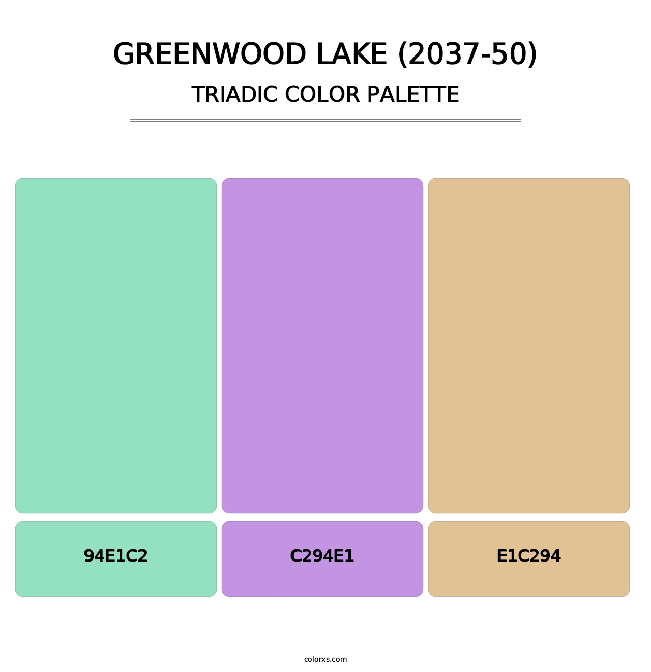 Greenwood Lake (2037-50) - Triadic Color Palette