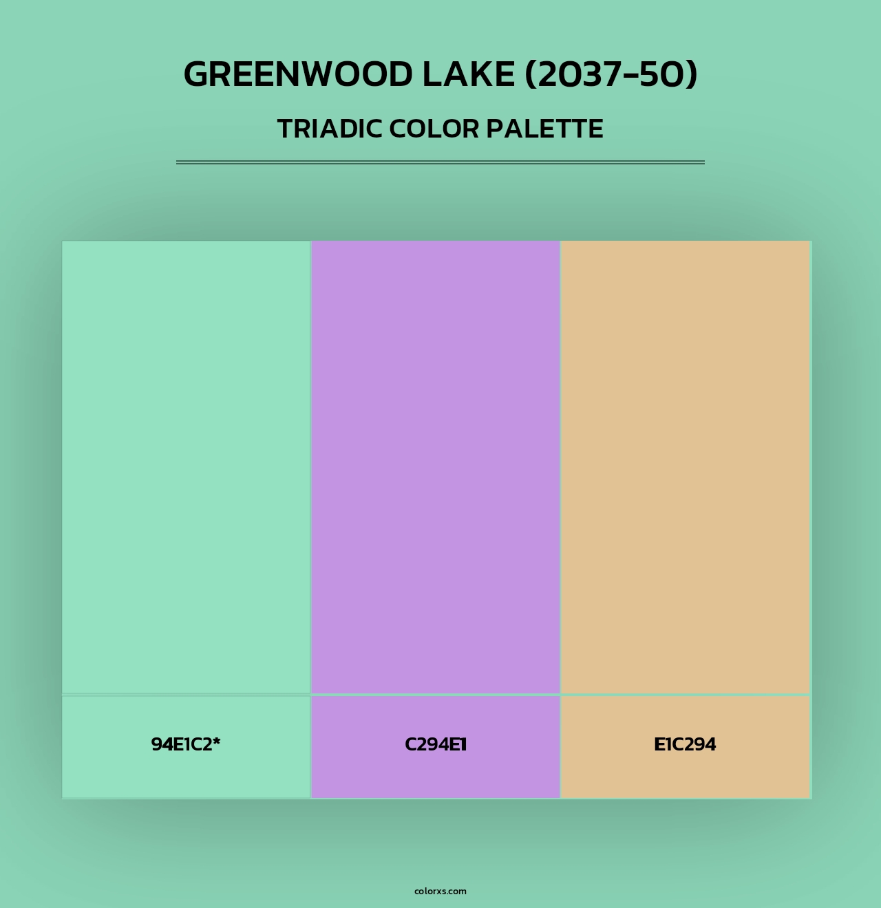 Greenwood Lake (2037-50) - Triadic Color Palette