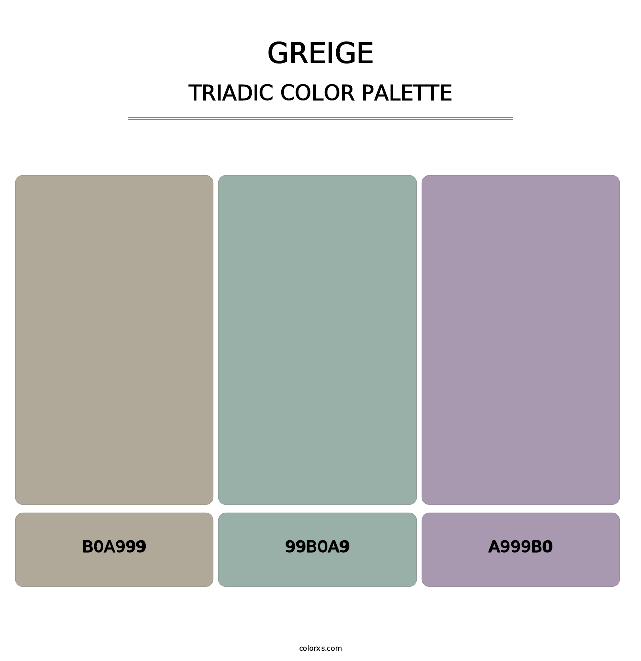 Greige - Triadic Color Palette