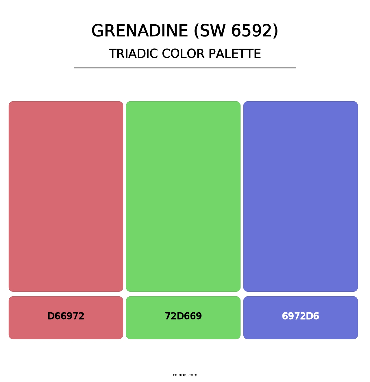 Grenadine (SW 6592) - Triadic Color Palette