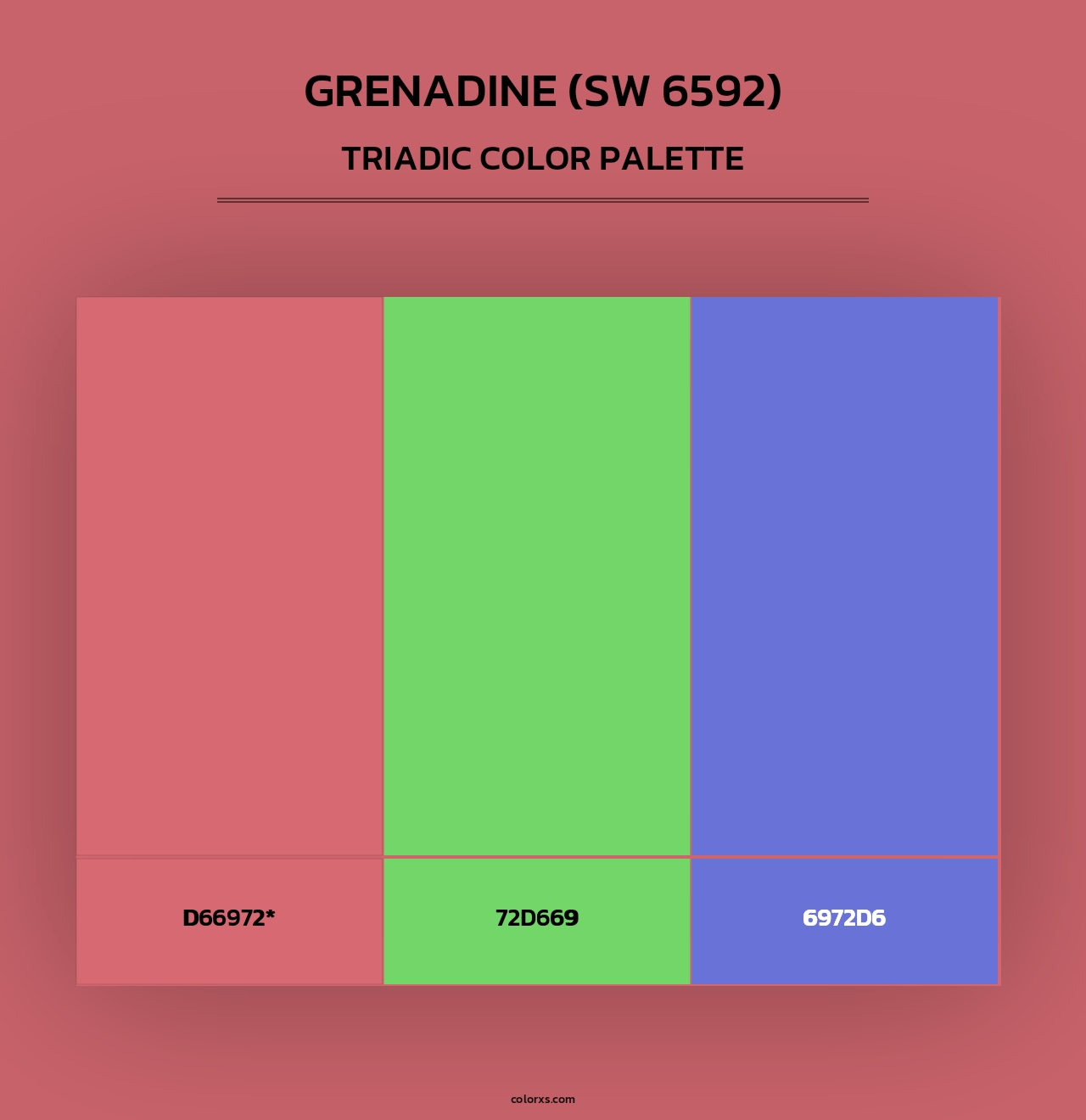 Grenadine (SW 6592) - Triadic Color Palette