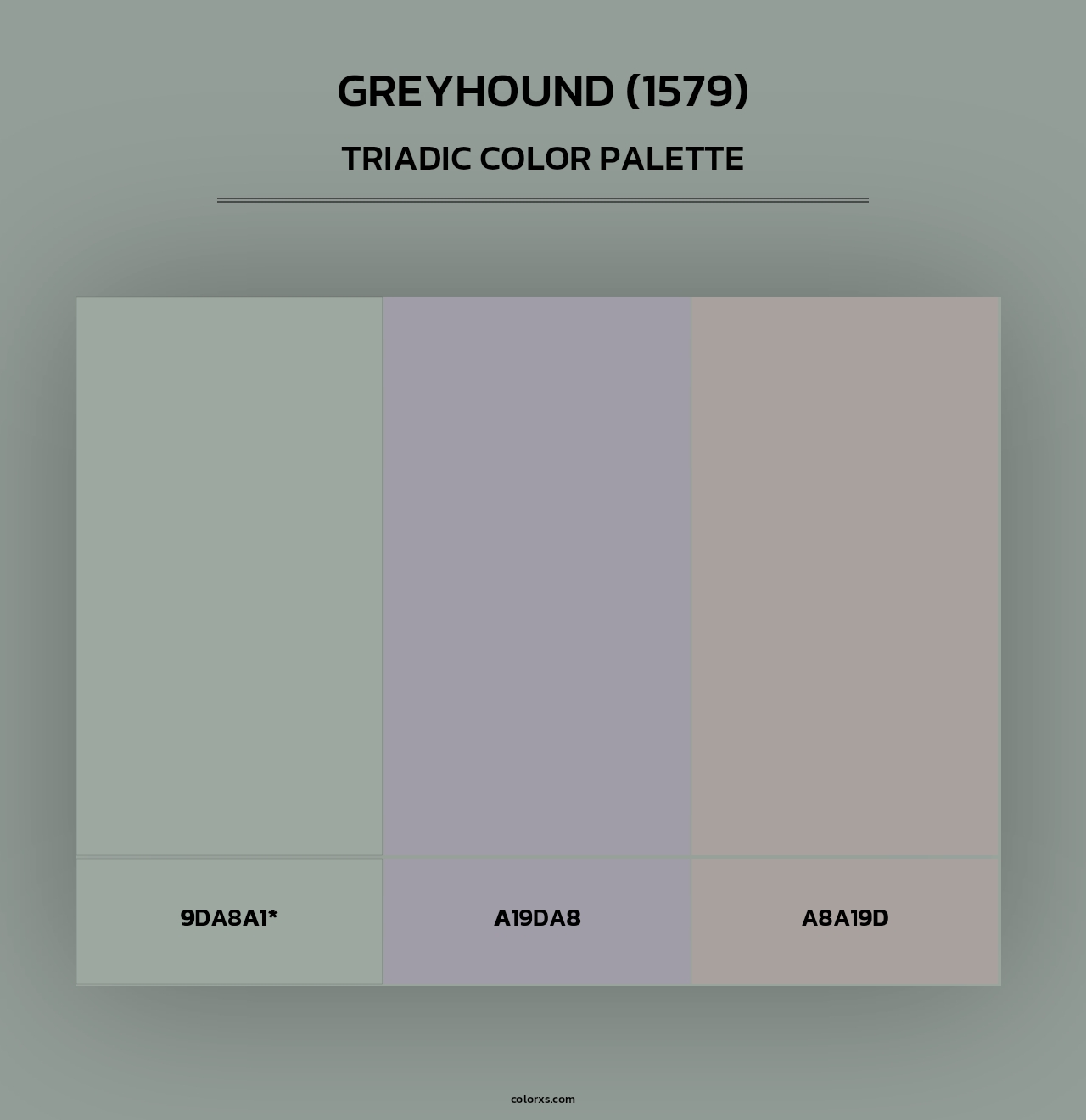 Greyhound (1579) - Triadic Color Palette