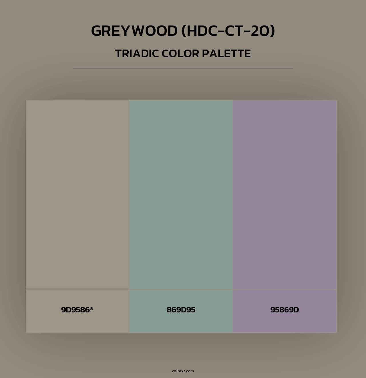 Greywood (HDC-CT-20) - Triadic Color Palette