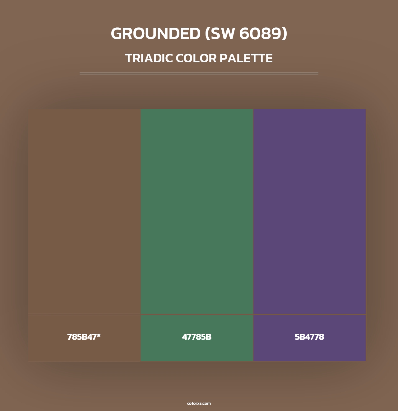 Grounded (SW 6089) - Triadic Color Palette