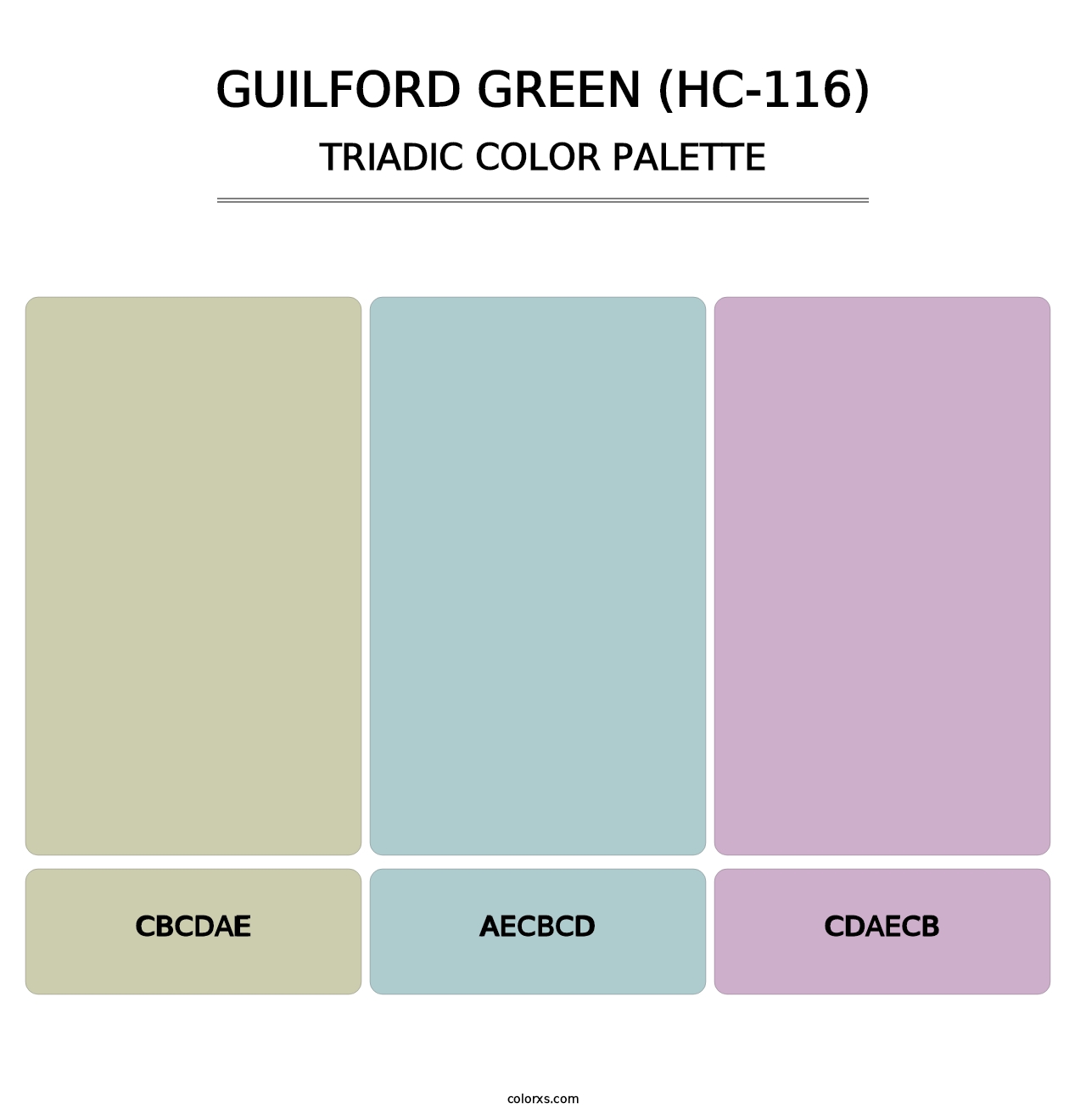 Guilford Green (HC-116) - Triadic Color Palette