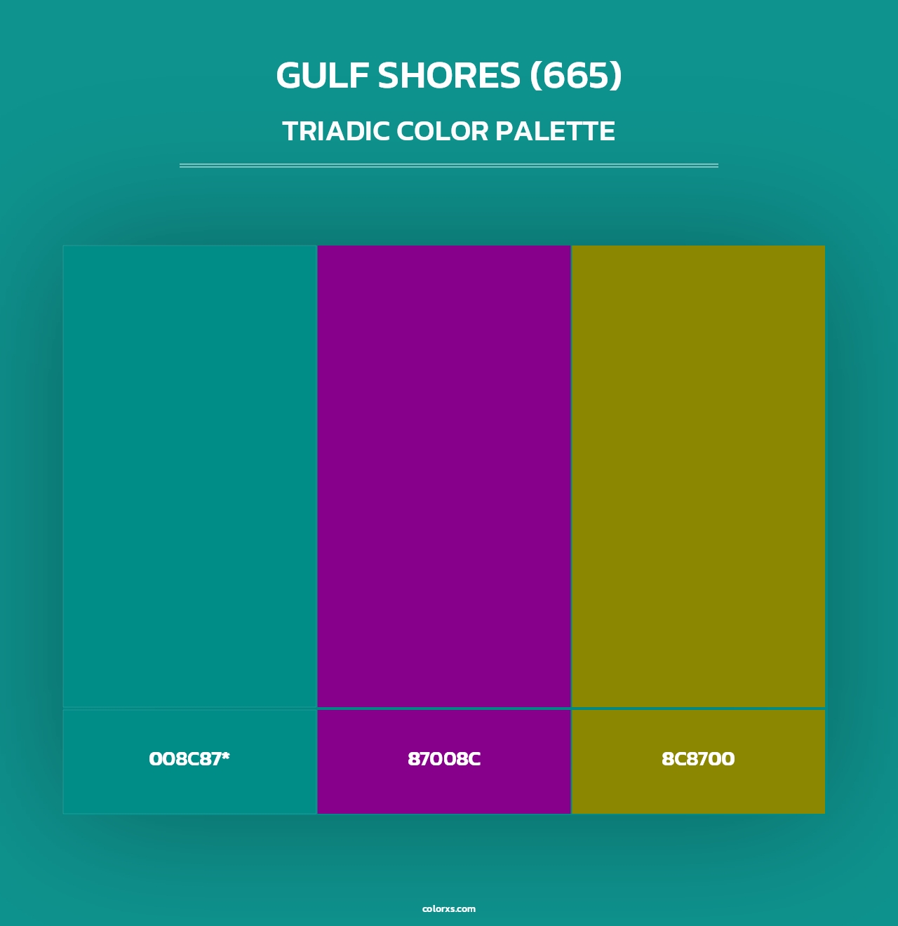 Gulf Shores (665) - Triadic Color Palette