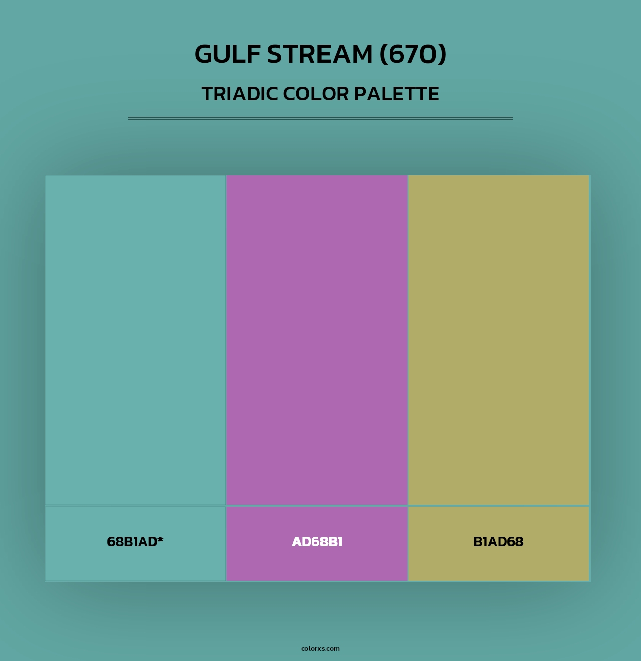 Gulf Stream (670) - Triadic Color Palette