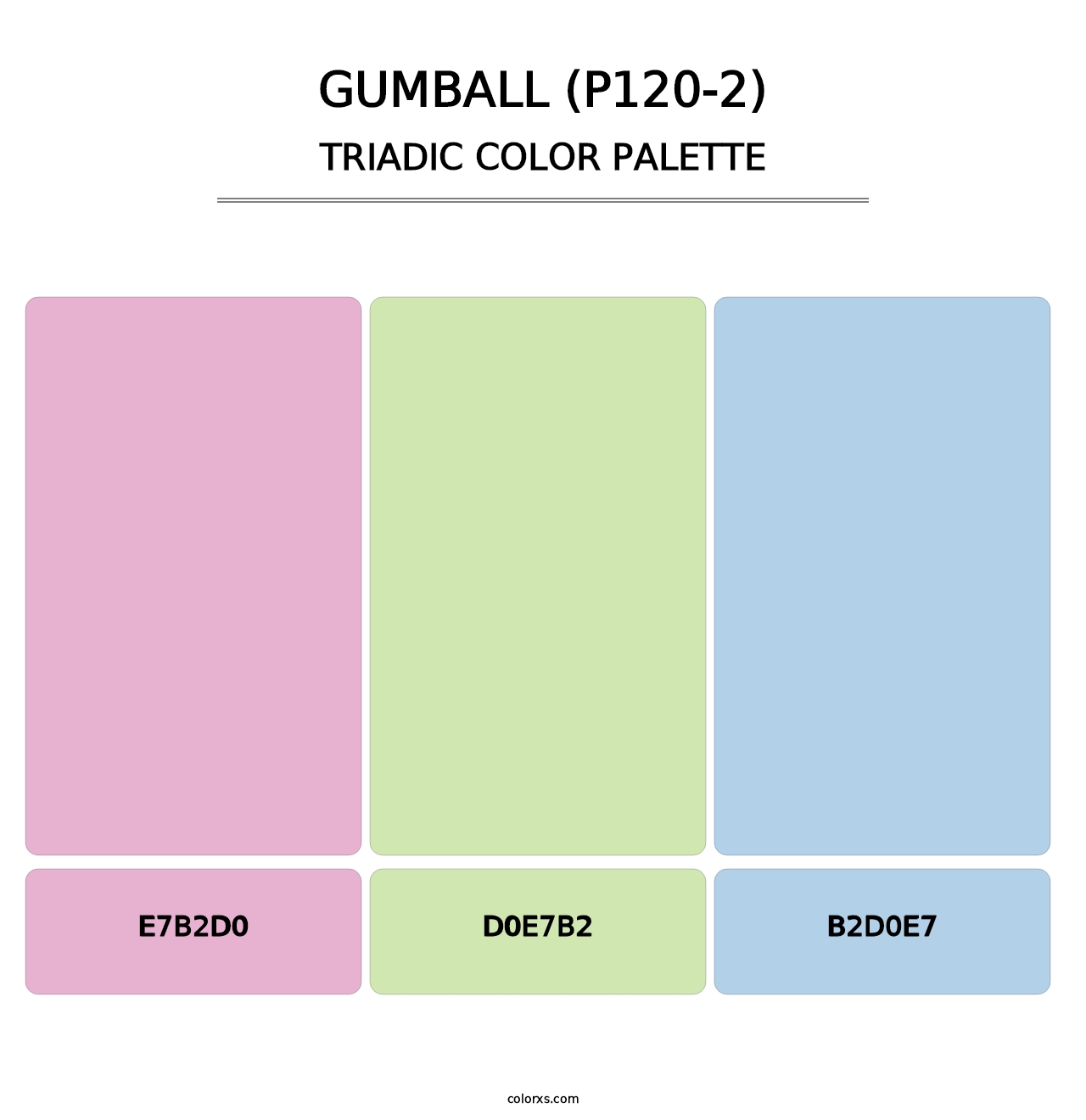 Gumball (P120-2) - Triadic Color Palette