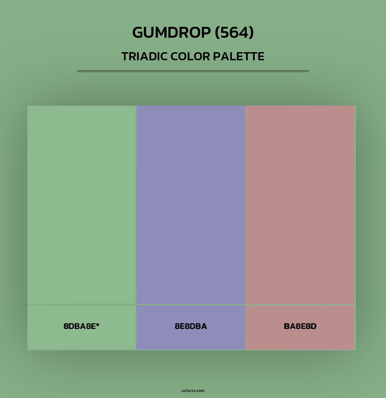 Gumdrop (564) - Triadic Color Palette