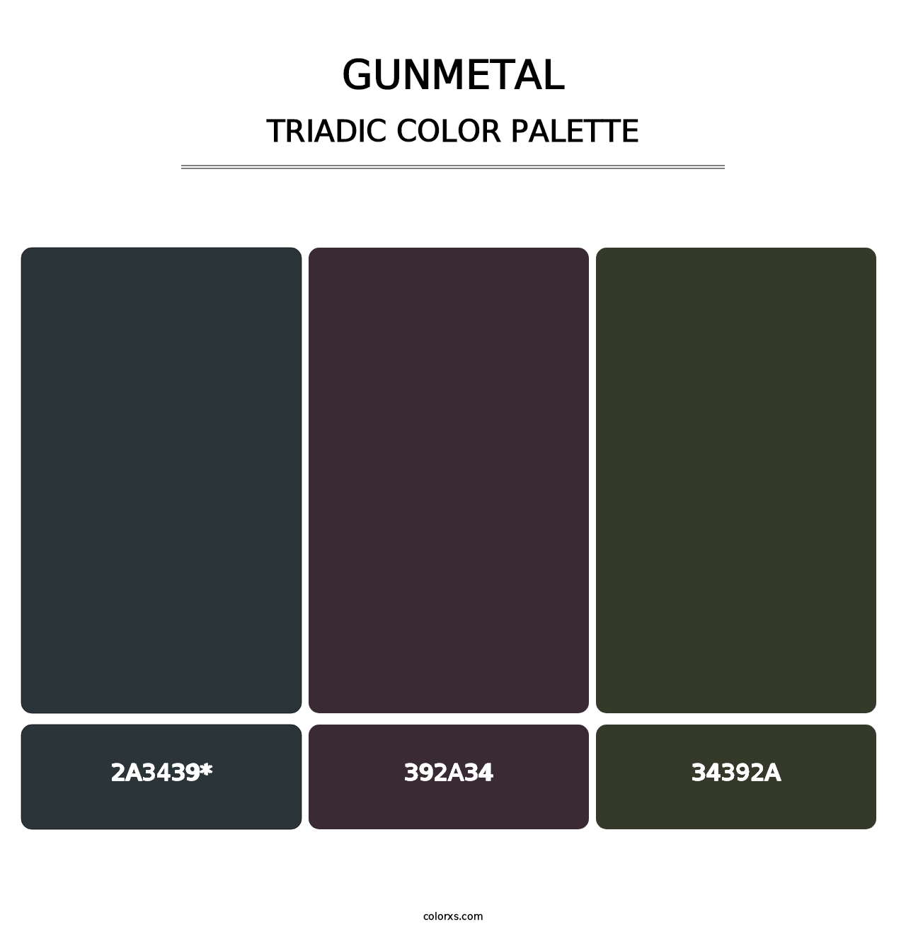 Gunmetal - Triadic Color Palette