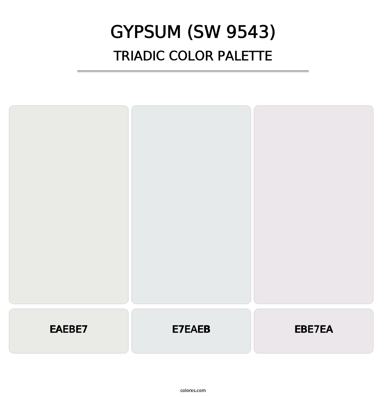Gypsum (SW 9543) - Triadic Color Palette