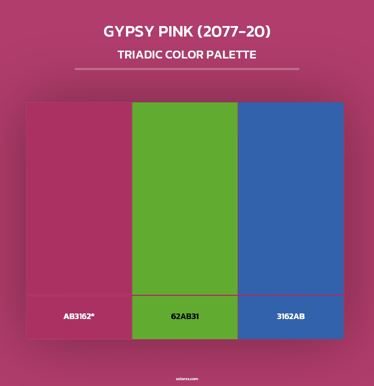 Gypsy Pink (2077-20) - Triadic Color Palette