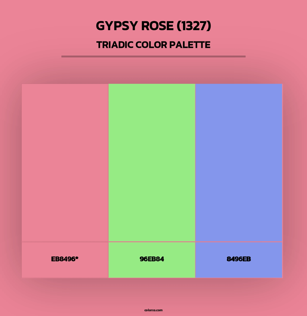 Gypsy Rose (1327) - Triadic Color Palette