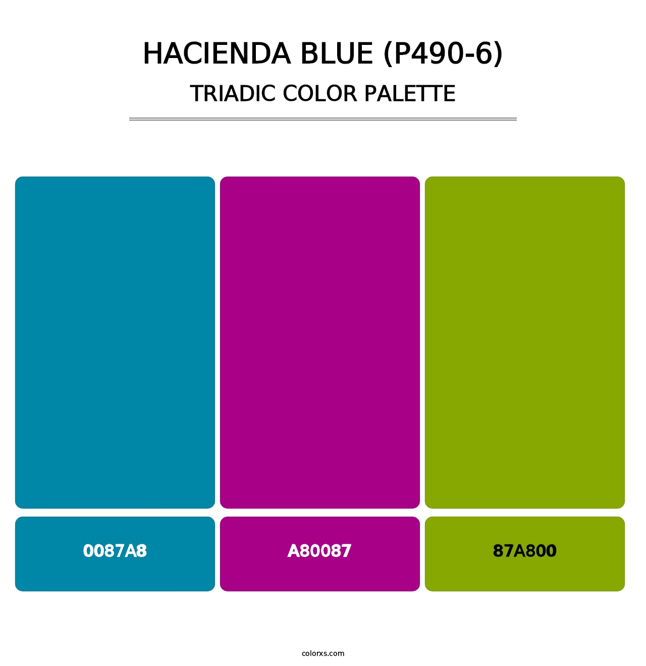 Hacienda Blue (P490-6) - Triadic Color Palette