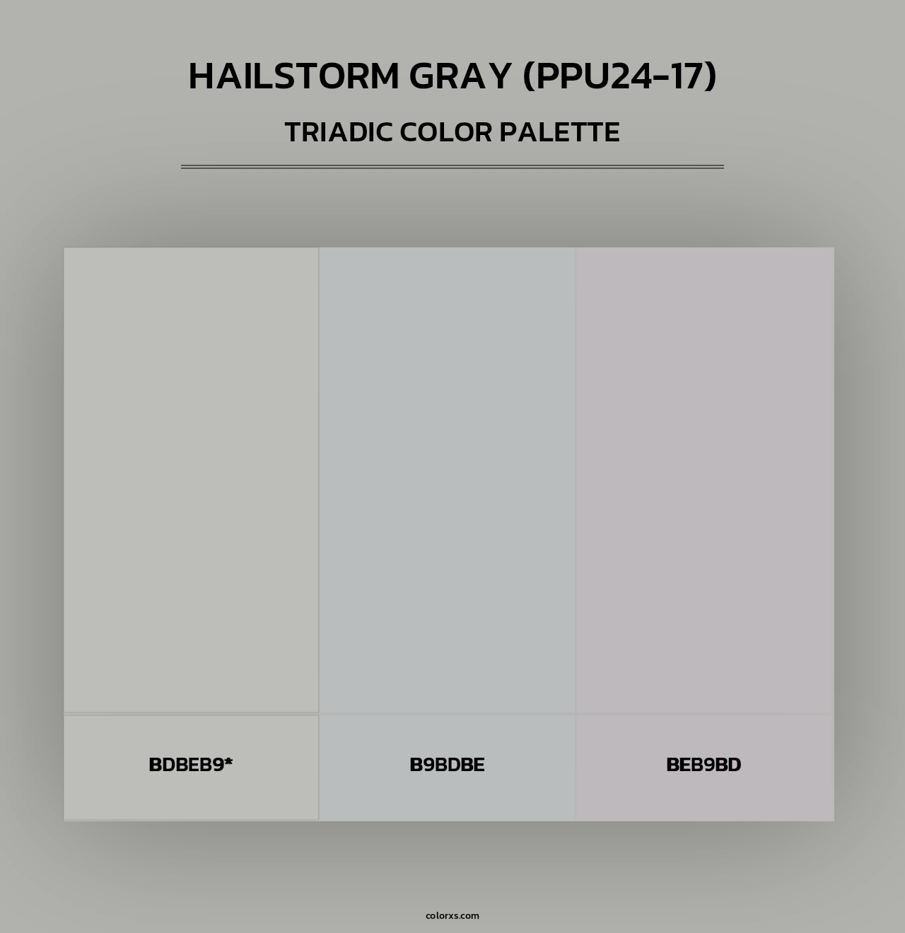 Hailstorm Gray (PPU24-17) - Triadic Color Palette