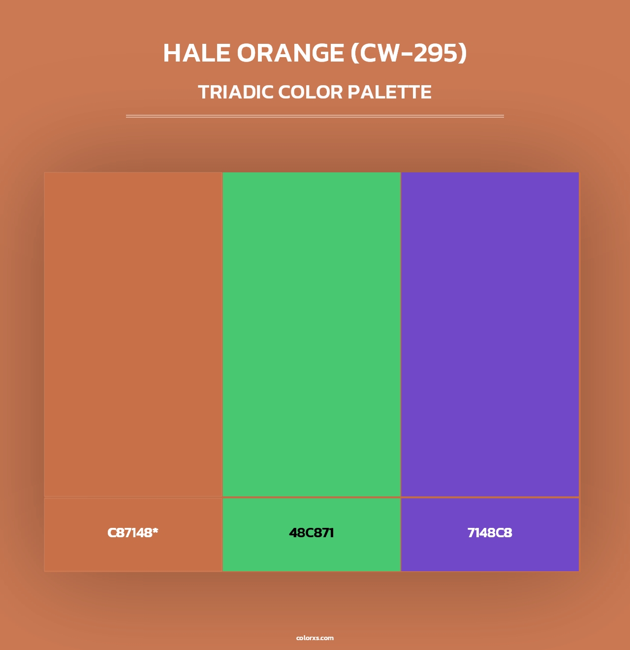 Hale Orange (CW-295) - Triadic Color Palette